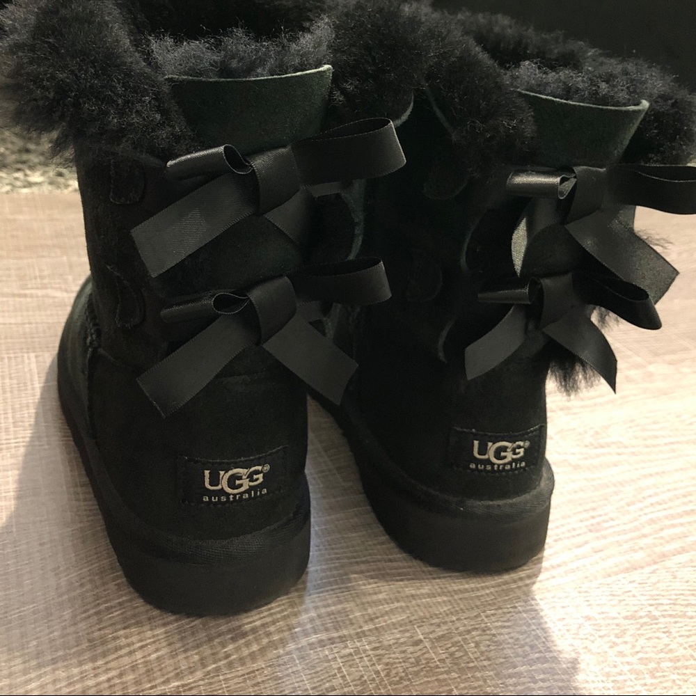 UGG Australia Bailey Bow BLACK Winter Boots